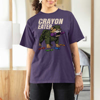 Crayon Eater T Shirt For Women Funny Bulldog Military Corps Proud Soldier Family - Wonder Print Shop