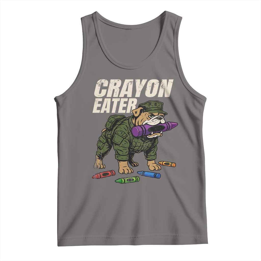 Crayon Eater Tank Top Funny Bulldog Military Corps Proud Soldier Family - Wonder Print Shop
