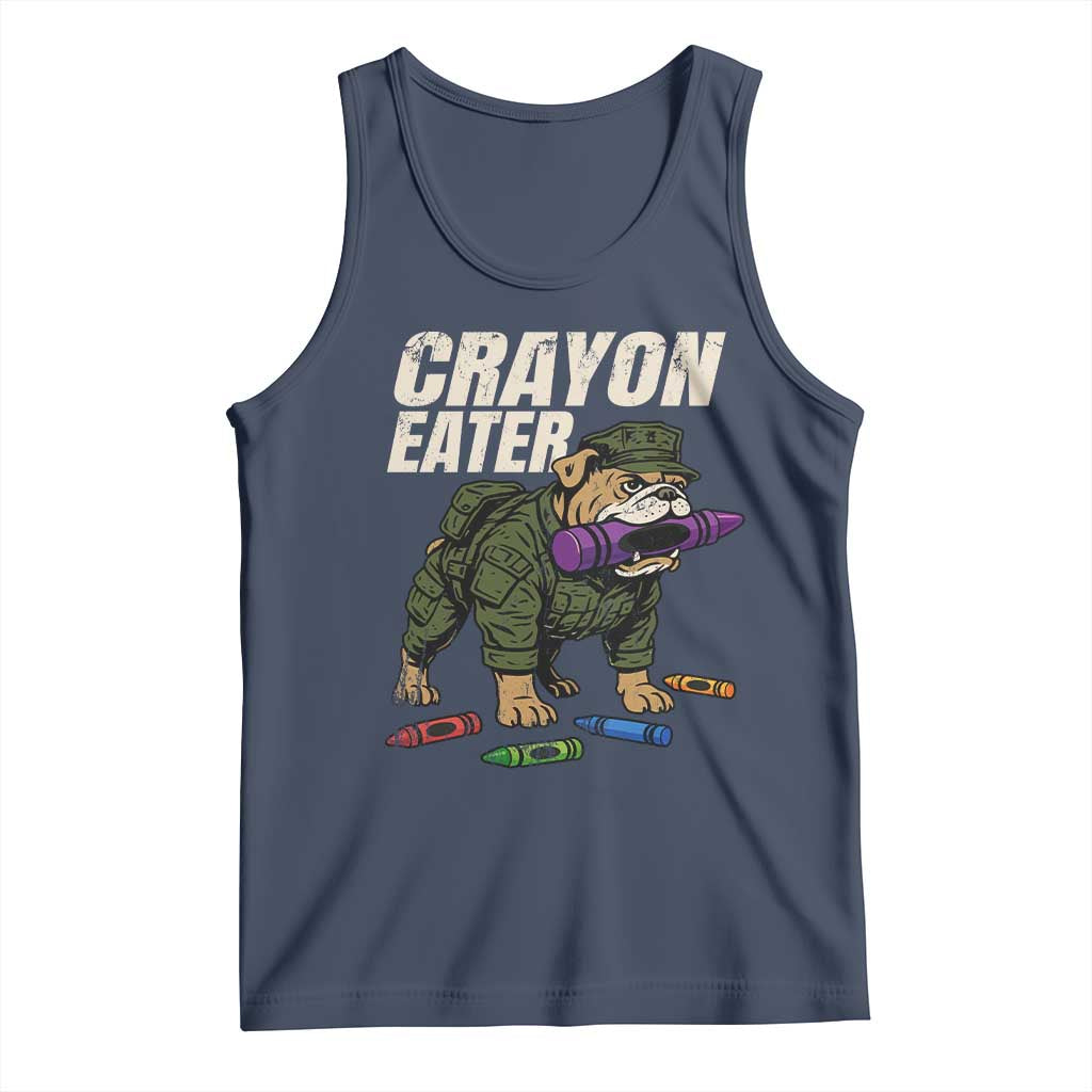 Crayon Eater Tank Top Funny Bulldog Military Corps Proud Soldier Family - Wonder Print Shop
