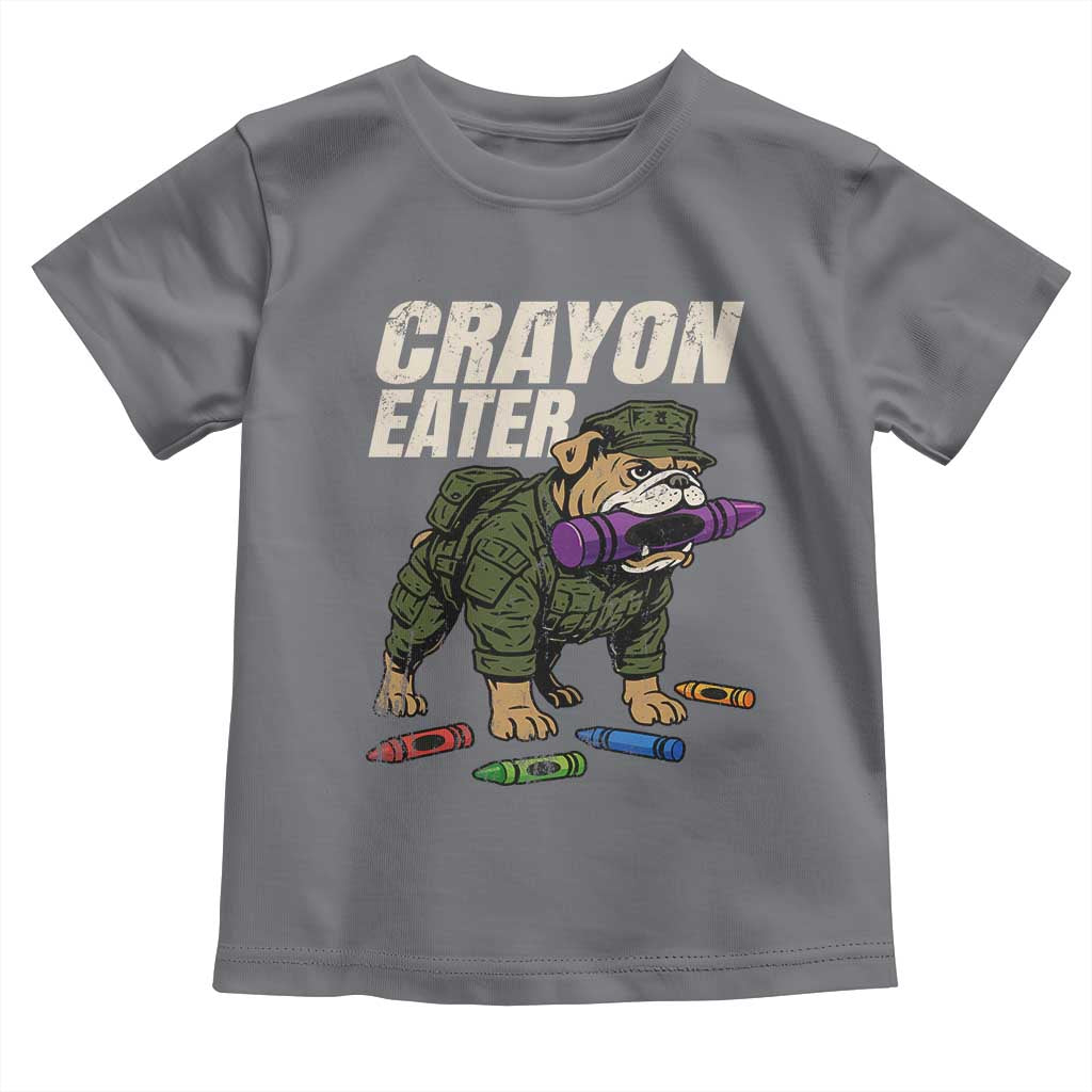 Crayon Eater Toddler T Shirt Funny Bulldog Military Corps Proud Soldier Family - Wonder Print Shop