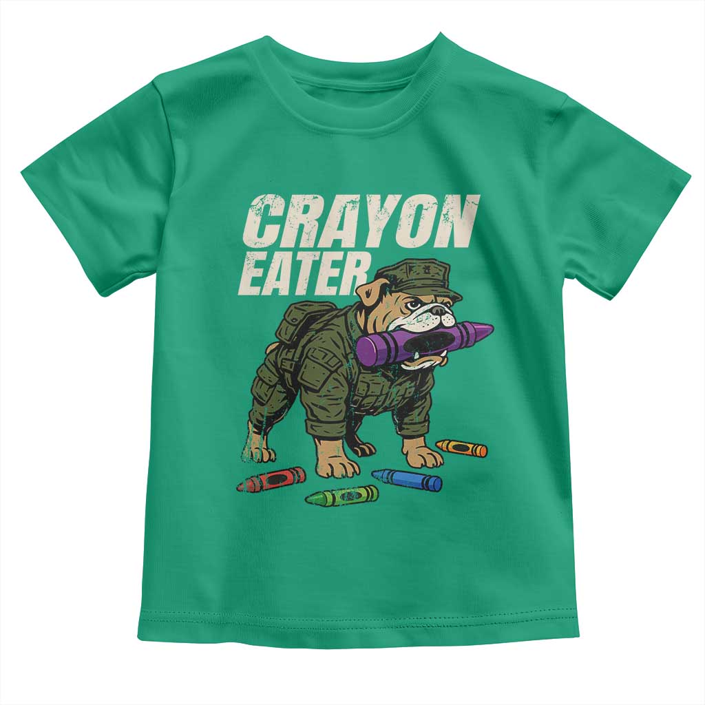 Crayon Eater Toddler T Shirt Funny Bulldog Military Corps Proud Soldier Family - Wonder Print Shop