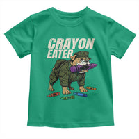 Crayon Eater Toddler T Shirt Funny Bulldog Military Corps Proud Soldier Family - Wonder Print Shop
