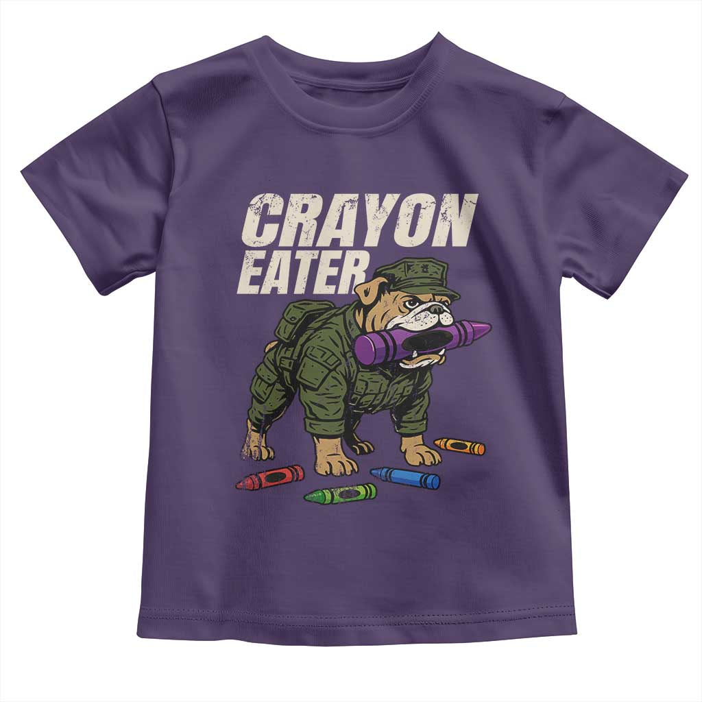 Crayon Eater Toddler T Shirt Funny Bulldog Military Corps Proud Soldier Family - Wonder Print Shop