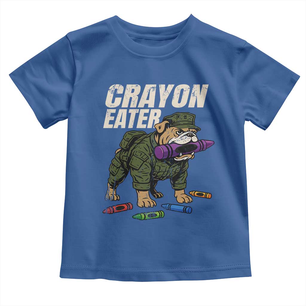 Crayon Eater Toddler T Shirt Funny Bulldog Military Corps Proud Soldier Family - Wonder Print Shop