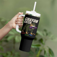 Crayon Eater Tumbler With Handle Funny Bulldog Military Corps Proud Soldier Family - Wonder Print Shop