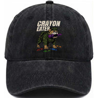 Crayon Eater Washed Cotton Baseball Cap Funny Bulldog Military Corps Proud Soldier Family