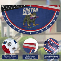 Crayon Eater Patriotic Fan Flag Funny Bulldog Military Corps Proud Soldier Family