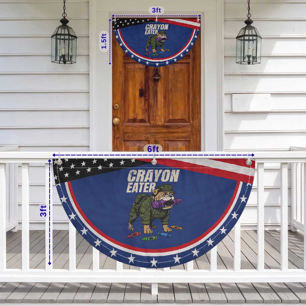 Crayon Eater Patriotic Fan Flag Funny Bulldog Military Corps Proud Soldier Family