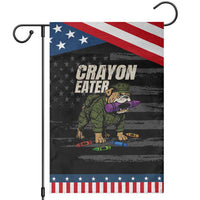 Crayon Eater Garden Flag Funny Bulldog Military Corps Proud Soldier Family