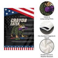 Crayon Eater Garden Flag Funny Bulldog Military Corps Proud Soldier Family
