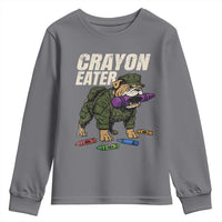 Crayon Eater Youth Sweatshirt Funny Bulldog Military Corps Proud Soldier Family - Wonder Print Shop
