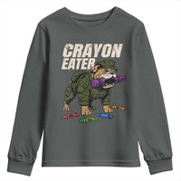Crayon Eater Youth Sweatshirt Funny Bulldog Military Corps Proud Soldier Family - Wonder Print Shop