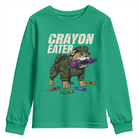 Crayon Eater Youth Sweatshirt Funny Bulldog Military Corps Proud Soldier Family - Wonder Print Shop