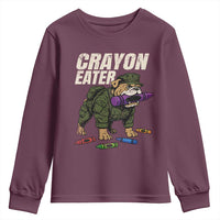 Crayon Eater Youth Sweatshirt Funny Bulldog Military Corps Proud Soldier Family - Wonder Print Shop