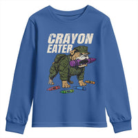 Crayon Eater Youth Sweatshirt Funny Bulldog Military Corps Proud Soldier Family - Wonder Print Shop