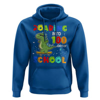 100 Days Of School Dinosaur Hoodie Trex Dino Skateboard Skateboarding Boys Roaring Into 100th Day