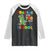 100 Days Of School Dinosaur Raglan Shirt Trex Dino Skateboard Skateboarding Boys Roaring Into 100th Day