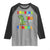 100 Days Of School Dinosaur Raglan Shirt Trex Dino Skateboard Skateboarding Boys Roaring Into 100th Day
