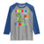100 Days Of School Dinosaur Raglan Shirt Trex Dino Skateboard Skateboarding Boys Roaring Into 100th Day