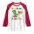 100 Days Of School Dinosaur Raglan Shirt Trex Dino Skateboard Skateboarding Boys Roaring Into 100th Day