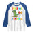 100 Days Of School Dinosaur Raglan Shirt Trex Dino Skateboard Skateboarding Boys Roaring Into 100th Day