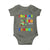Funny Dinosaur Trex Roaring Into 100 Days Of School Baby Onesie