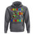 Funny Dinosaur Trex Roaring Into 100 Days Of School Hoodie