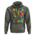 Funny Dinosaur Trex Roaring Into 100 Days Of School Hoodie