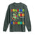 Funny Dinosaur Trex Roaring Into 100 Days Of School Long Sleeve Shirt