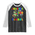 Funny Dinosaur Trex Roaring Into 100 Days Of School Raglan Shirt