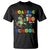 Funny Dinosaur Trex Roaring Into 100 Days Of School T Shirt - Wonder Print Shop