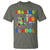 Funny Dinosaur Trex Roaring Into 100 Days Of School T Shirt - Wonder Print Shop