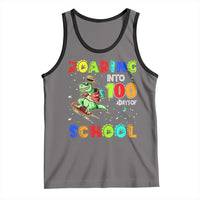 Funny Dinosaur Trex Roaring Into 100 Days Of School Tank Top