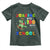 Funny Dinosaur Trex Roaring Into 100 Days Of School Toddler T Shirt