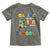 Funny Dinosaur Trex Roaring Into 100 Days Of School Toddler T Shirt
