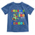 Funny Dinosaur Trex Roaring Into 100 Days Of School Toddler T Shirt