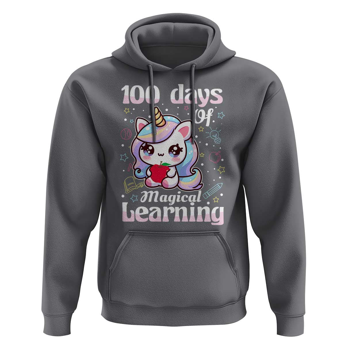 100th Day Of School Unicorn Girls Hoodie