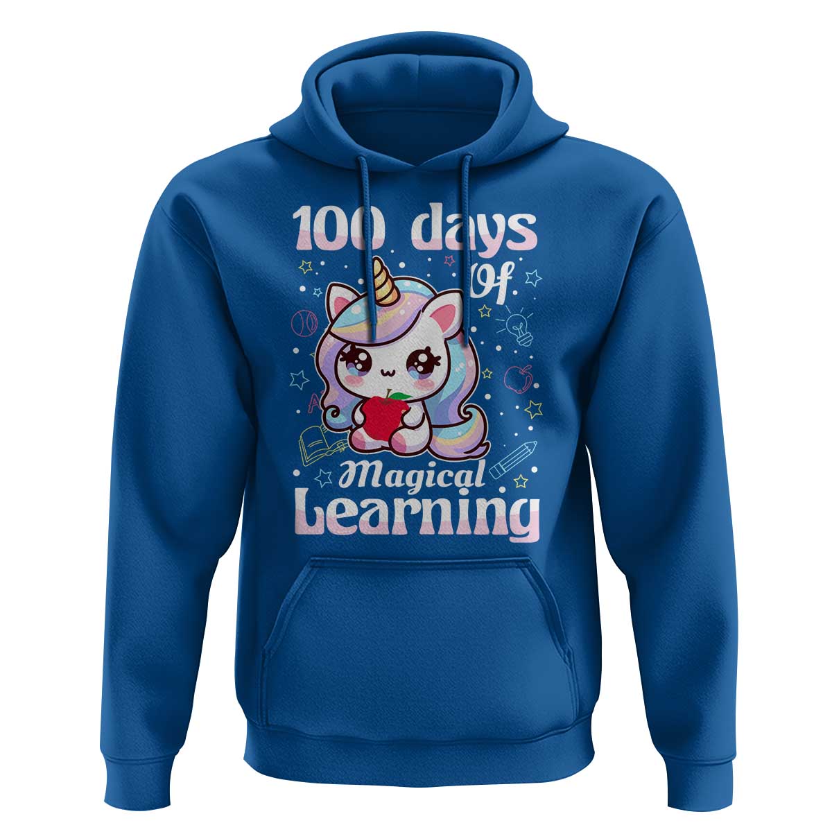 100th Day Of School Unicorn Girls Hoodie
