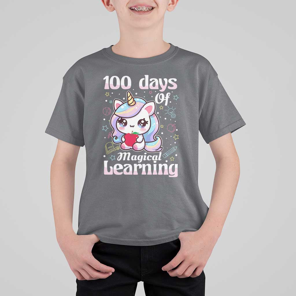 100th Day Of School Unicorn Girls T Shirt For Kid