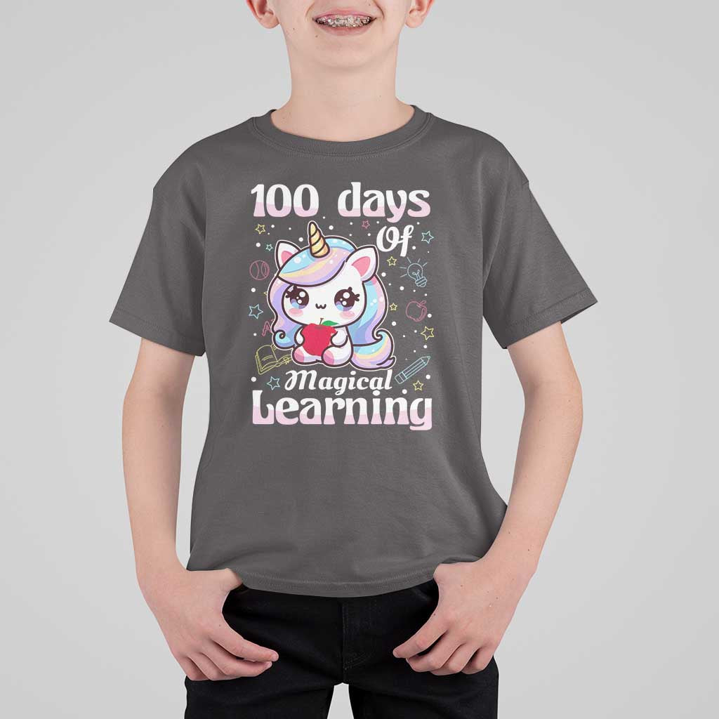 100th Day Of School Unicorn Girls T Shirt For Kid