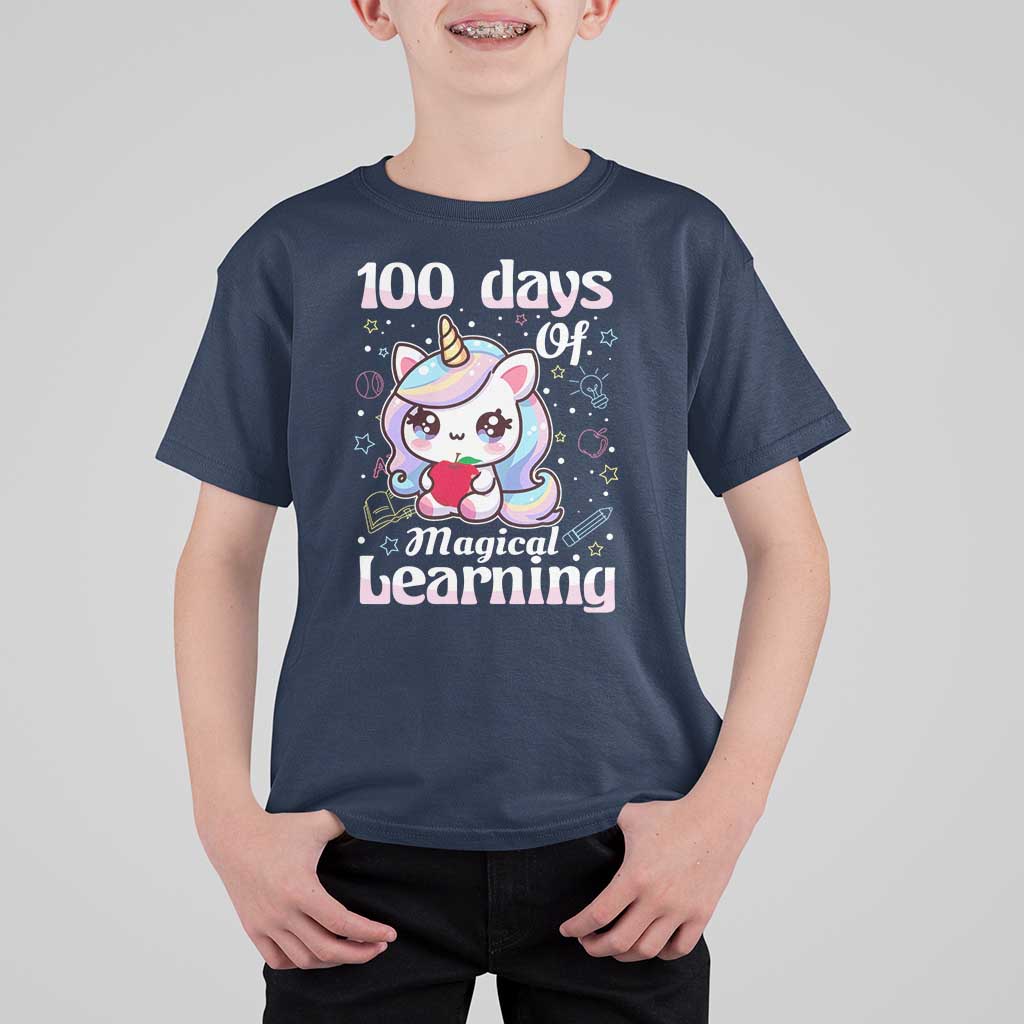 100th Day Of School Unicorn Girls T Shirt For Kid