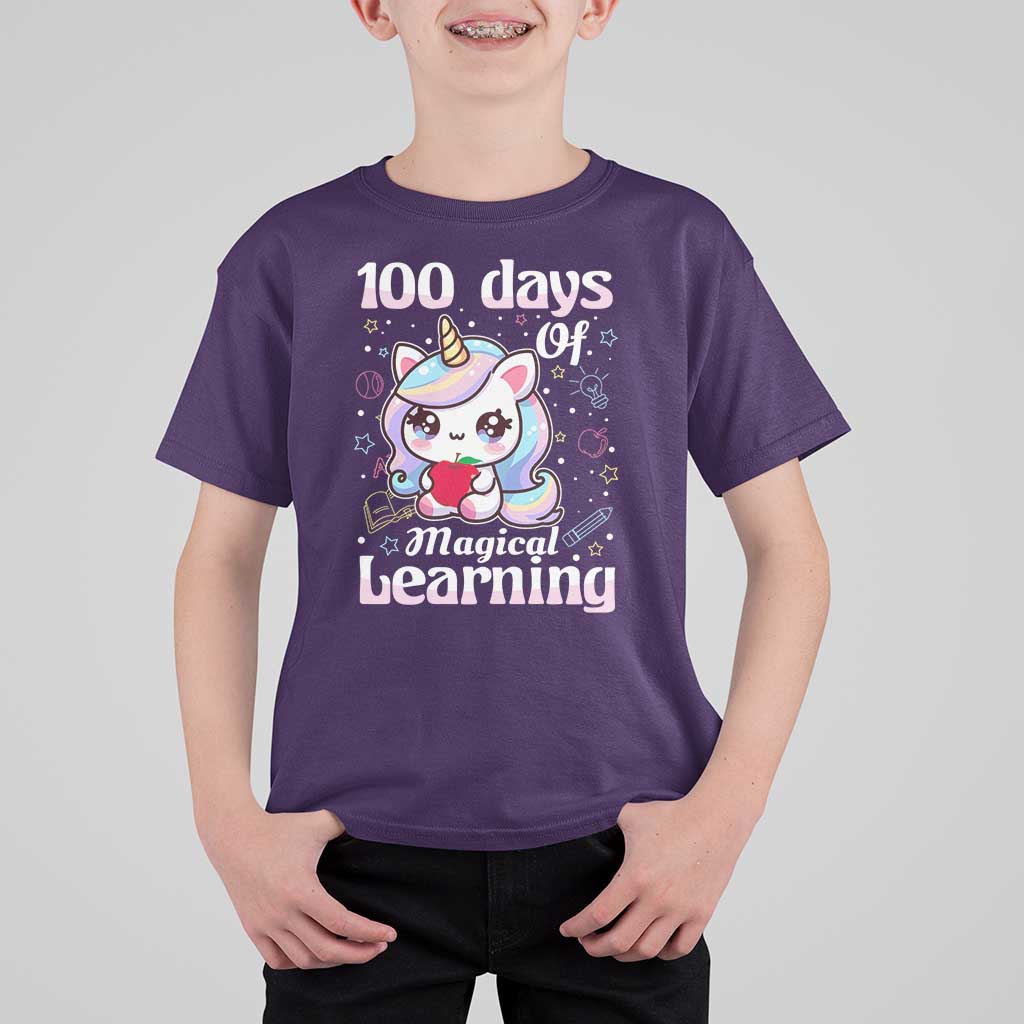 100th Day Of School Unicorn Girls T Shirt For Kid