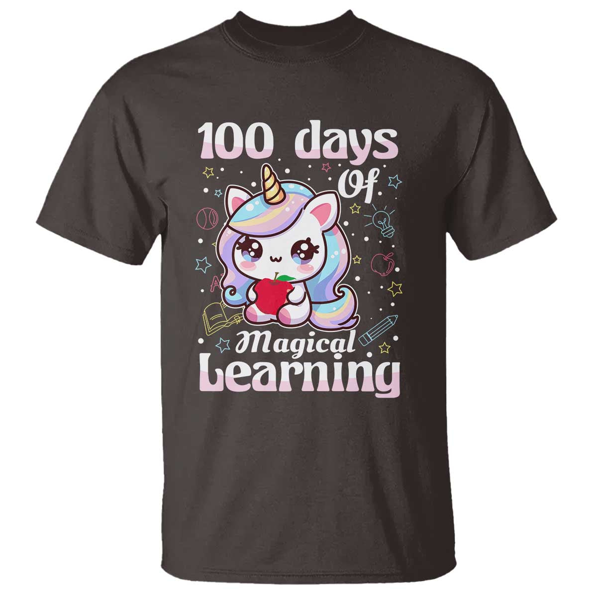 100th Day Of School Unicorn Girls T Shirt