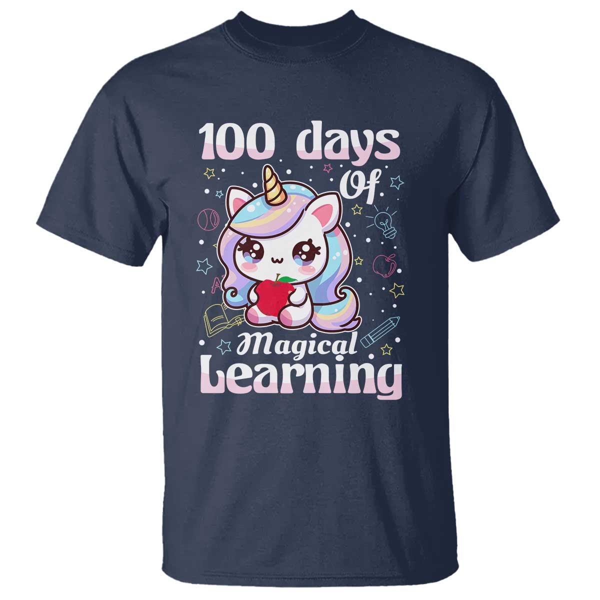 100th Day Of School Unicorn Girls T Shirt