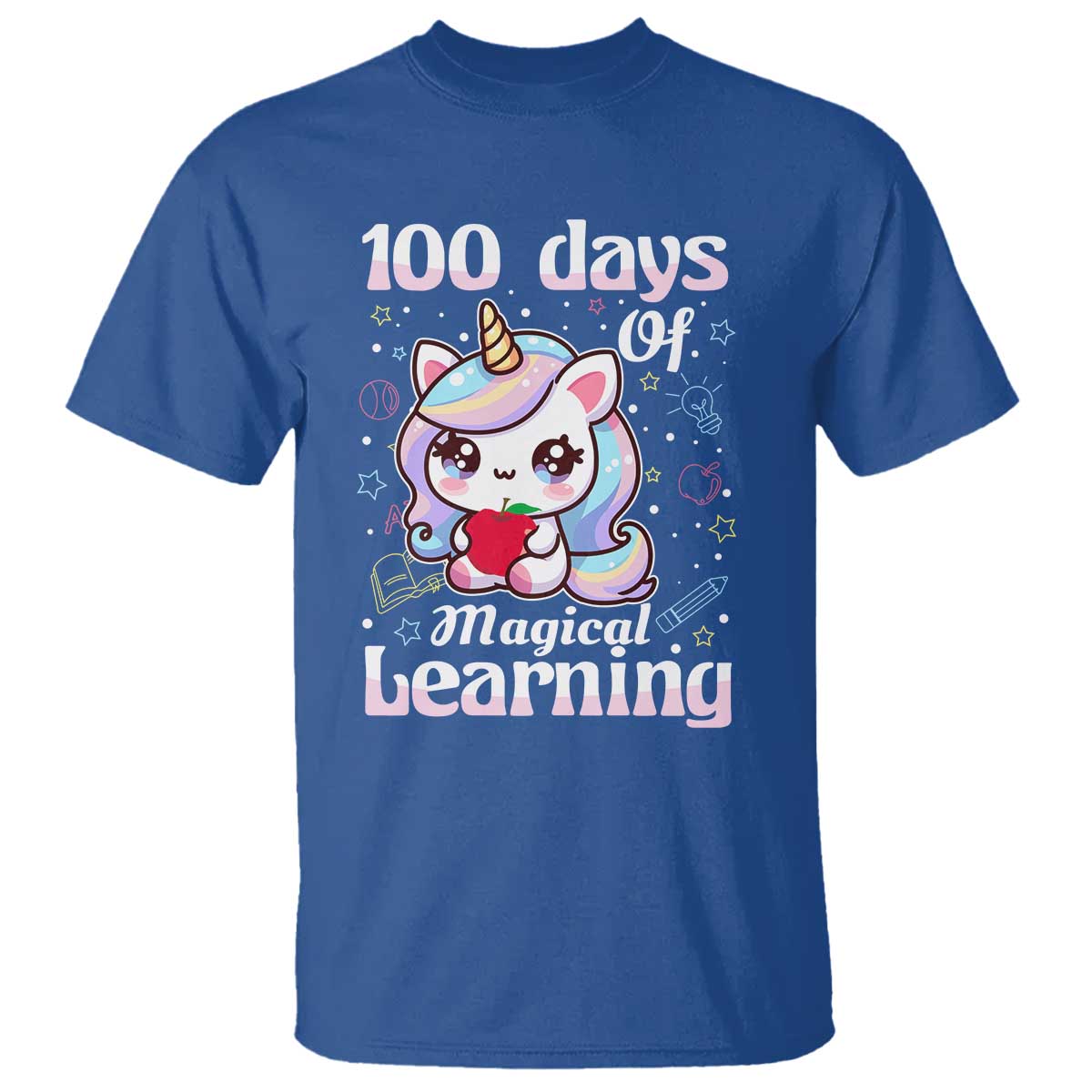 100th Day Of School Unicorn Girls T Shirt