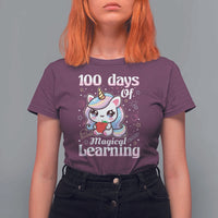100th Day Of School Unicorn Girls T Shirt For Women