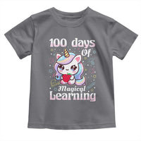 100th Day Of School Unicorn Girls Toddler T Shirt Magical Learning