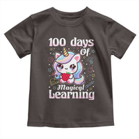 100th Day Of School Unicorn Girls Toddler T Shirt Magical Learning