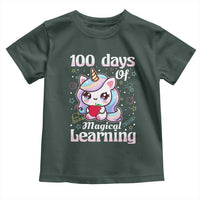 100th Day Of School Unicorn Girls Toddler T Shirt Magical Learning