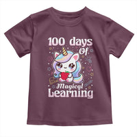 100th Day Of School Unicorn Girls Toddler T Shirt Magical Learning
